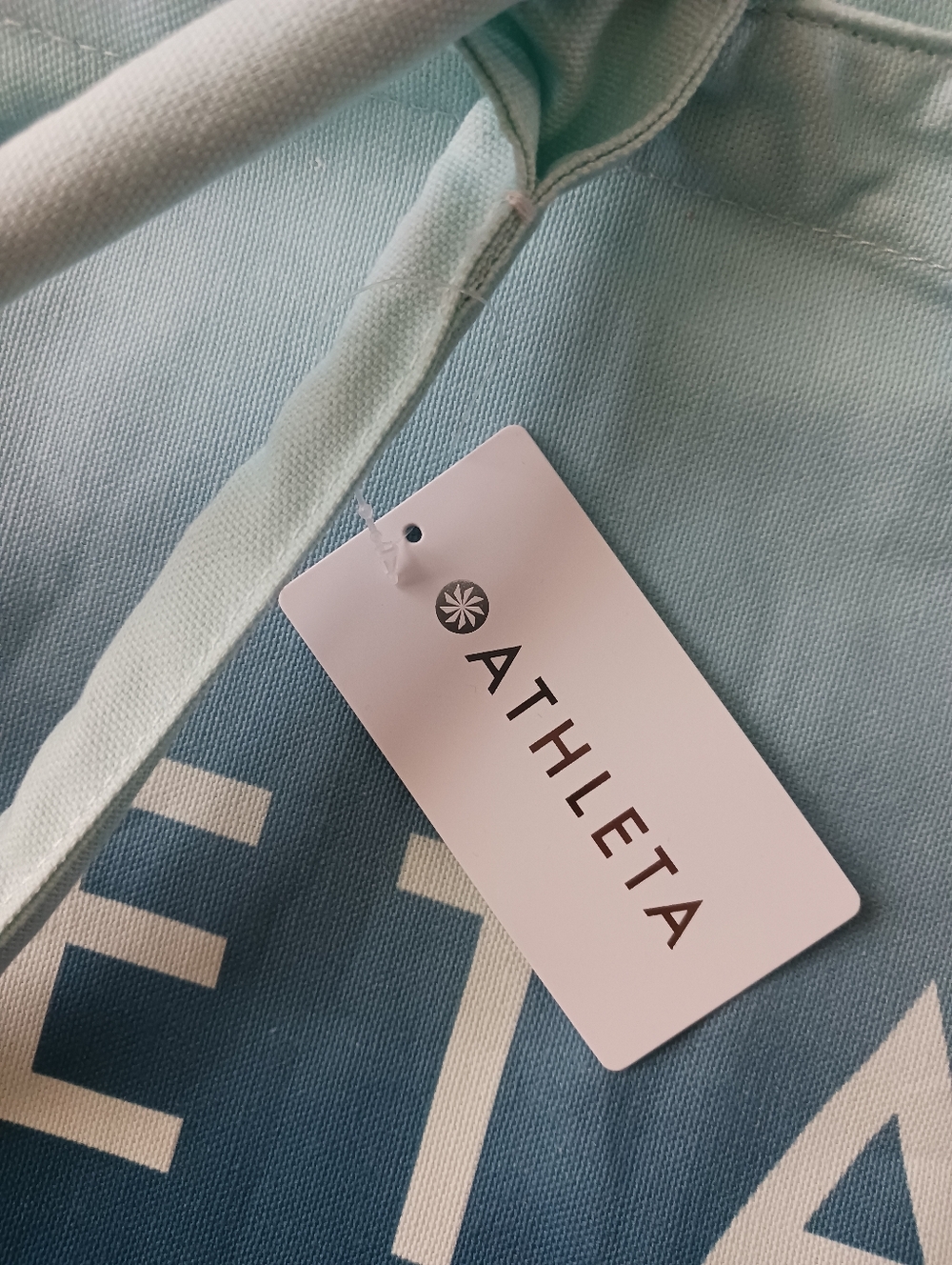 Athleta Blue Ombre Canvas Tote Bag NWT - Picture 8 of 10